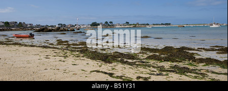 Ampia fascia costiera nella Finisterre in Bretagna in Francia Foto Stock