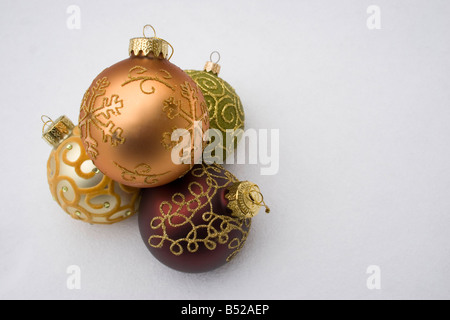 Albero di natale baubles Foto Stock