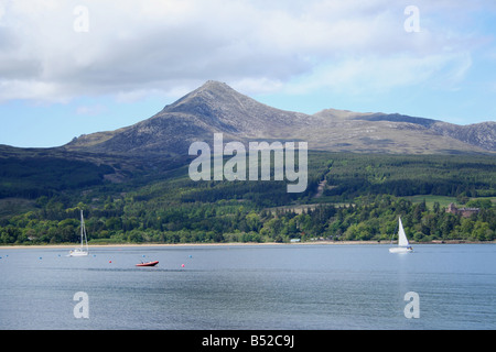 Goatfell da brodick bay isola di Arran Foto Stock