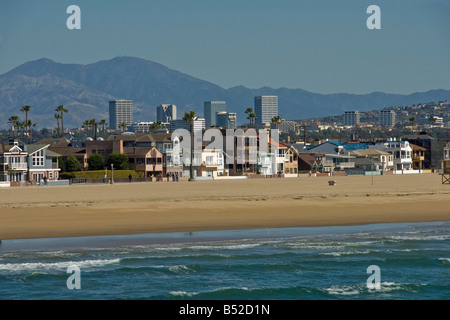 Balboa peninsula beach residential Strand case home newport beach Orange County, California ca usa Foto Stock