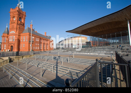 Welsh Assembly Government Building. Senedd, Cardiff Bay Foto Stock