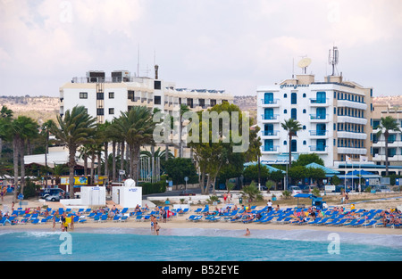 Anonymous Beach Hotel in Ayia Napa sull'isola Mediterranea di Cipro UE Foto Stock