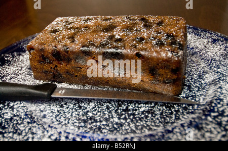 Christmas pudding di pane Foto Stock