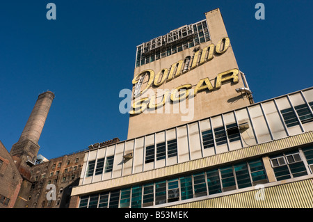 Il vecchio Domino raffineria di zucchero di Williamsburg Brooklyn Foto Stock