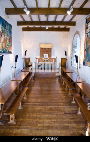 Sala banchetti nel Castello di Carrickfergus Foto Stock