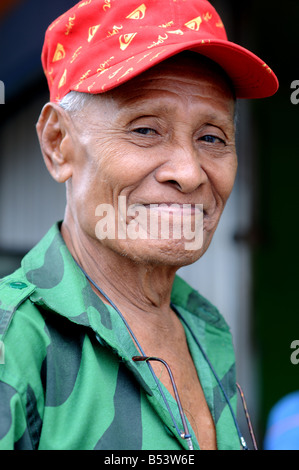 Uomo a belakang padang isole Riau indonesia Foto Stock