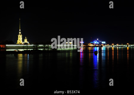 ,St Pietroburgo nella notte, Russia Foto Stock