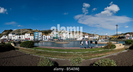 Una vista panoramica di Hastings Old Town nel Sussex. Foto Stock