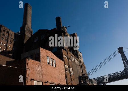 Il vecchio Domino fabbrica di zucchero di Williamsburg Brooklyn Foto Stock