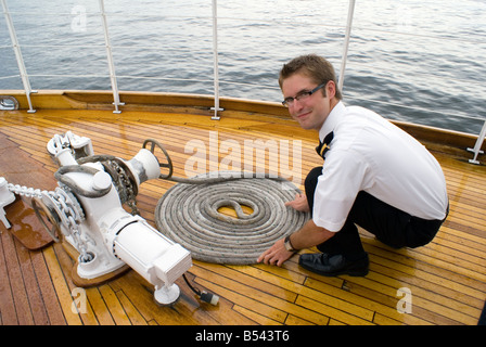 Marinaio yacht di lusso in Canada Foto Stock