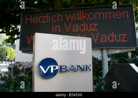 Verwaltungs- und Privat-Bank Aktiengesellschaft, VP Bank, VPBank,Vaduz, Liechtenstein, Principato,l'Europa,unione Foto Stock