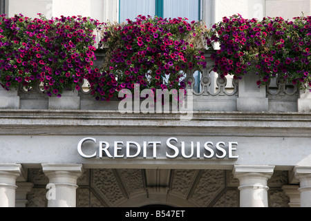 Il Credit Suisse, Banca, private banking, Svizzera, Svizzera, Europa, europeo,soldi. Foto Stock