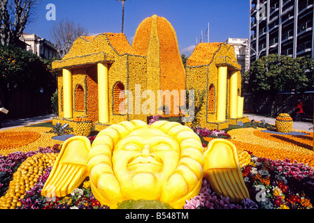 Sagra del limone di Menton nel giardino Bioves Foto Stock