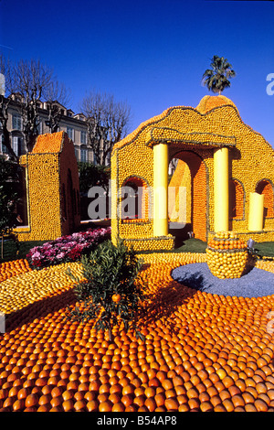 Menton lemon festival Alpes-maritimes 06 Cote d Azur Riviera francese Paca Francia Europa Foto Stock