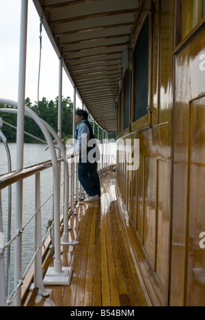 Open deck yacht di lusso Foto Stock