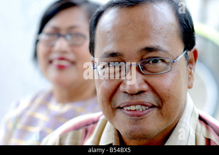 Uomo a belakang padang isole Riau indonesia Foto Stock