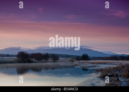 Inverno Sunrise nelle highlands scozzesi Foto Stock