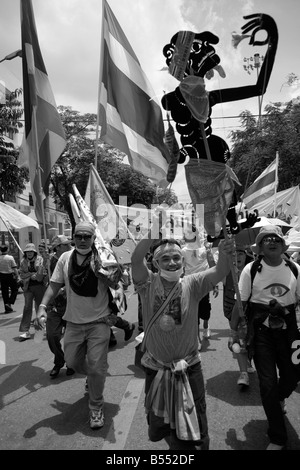 Governo anti-manifestanti, il Pad party rally in Bangkok con la polizia cerca su Foto Stock