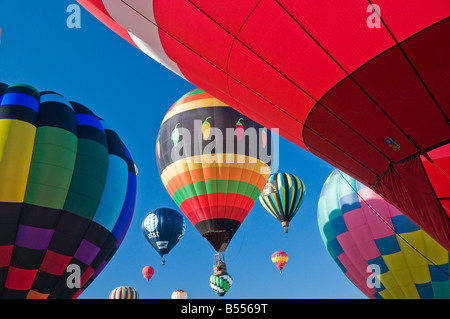 I palloni ad aria calda in corrispondenza di Albuquerque nel New Mexico Balloon Fiesta festival USA US Foto Stock