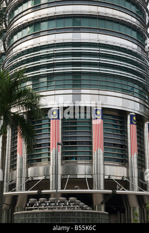 Petronas Towers close-up di Kuala Lumpur in Malesia Foto Stock