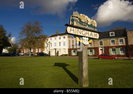 Hingham comune segno, Norfolk, Regno Unito Foto Stock