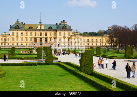 Drottningholms Slott casa della famiglia reale svedese vicino a Stoccolma in Svezia Foto Stock