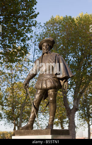 Sir Walter Raleigh statua Royal Naval College di Londra Greenwich Foto Stock