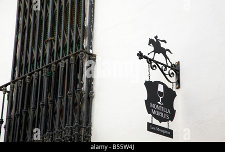 Segno decorativo per bodegas a Cordoba, Spagna Foto Stock