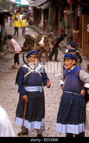 Sifang street scene lijiang kunming cina Foto Stock