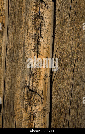 Dettaglio di nodose, annodato in legno Bodie Ghost Town Foto Stock