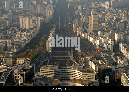 Stazione ferroviaria Gare Montparnasse di Parigi Francia Foto Stock