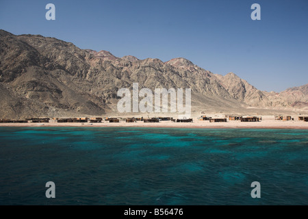 Un insediamento beduino a Ras Abu Galum Parco Nazionale vicino a Dahab (Sharm el-Sheikh), Egitto in Nord Africa. Foto Stock