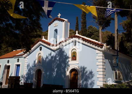 Spiaggia di Nissi Ayia Paraskevi Grecia SAMOS Foto Stock