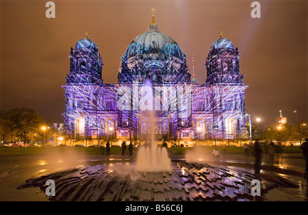 Berliner Dom, Berlin, Germania - Cattedrale di Berlino, la festa delle luci Foto Stock