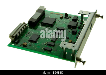 Green scheda madre dei personal computer Foto Stock