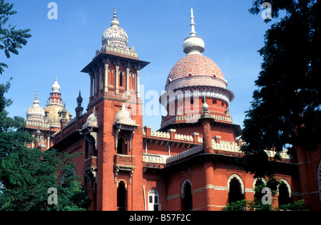 Alta corte di Madras - Tamil Nadu India meridionale Foto Stock