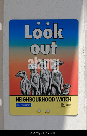 Neighborhood Watch segno Foto Stock