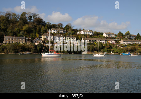 Vista di Malpas sul fiume Truro, Cornwall, Inghilterra Foto Stock