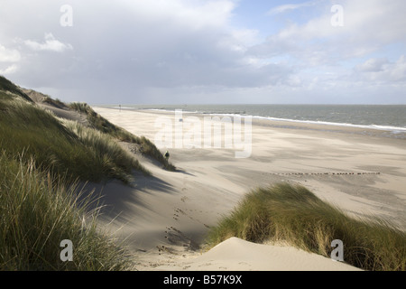 La spiaggia e le dune di esterno, Haamstede, Zelanda, Paesi Bassi Foto Stock