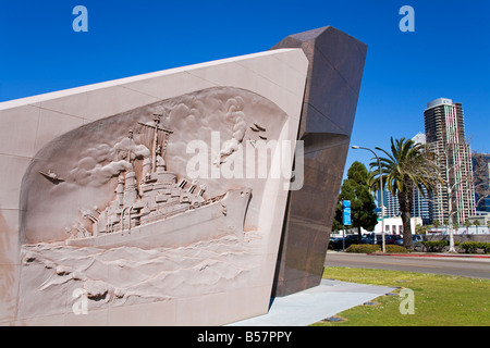 USS San Diego Memorial, tonno, del porto di San Diego, California, Stati Uniti d'America, America del Nord Foto Stock