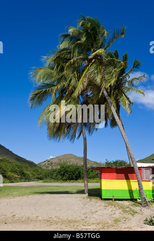 Turtle Beach, sulla penisola a sud-est, Saint Kitts, Isole Sottovento, West Indies, dei Caraibi e America centrale Foto Stock