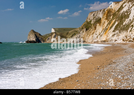 St. Oswald's Bay Beach, Dorset, England, Regno Unito, Europa Foto Stock