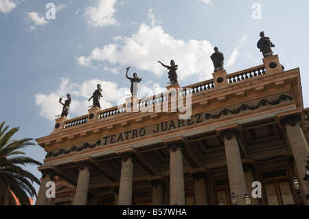 Teatro Juarez, teatro famoso per la sua architettura in miscele in Guanajuato, un sito Patrimonio Mondiale dell'UNESCO, stato di Guanajuato Foto Stock