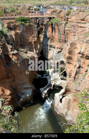 Bourke's Luck buche, Drakensberg Mountains, Sud Africa e Africa Foto Stock