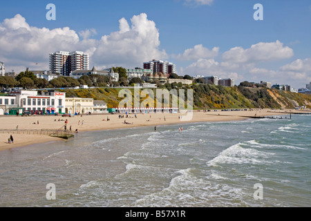 Oriente scogliere e spiaggia, Bournemouth Dorset, England, Regno Unito, Europa Foto Stock