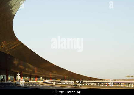 Aeroporto di Pechino, parte del nuovo Terminal 3 edificio aperto nel Febbraio del 2008, il secondo edificio più grande al mondo, Pechino Foto Stock