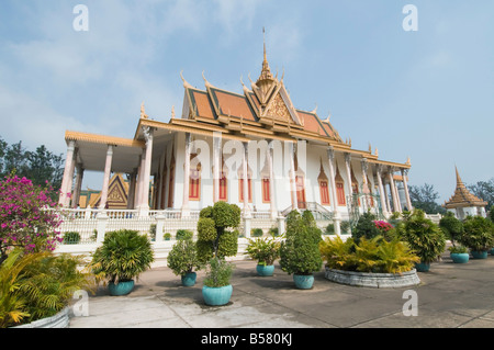 Il Trono Hall, il Palazzo Reale di Phnom Penh, Cambogia, Indocina, Asia sud-orientale, Asia Foto Stock