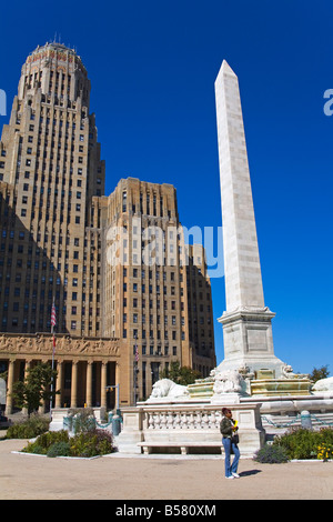 McKinley Monument in Niagara Square, Città di Buffalo, stato di New York, Stati Uniti d'America, America del Nord Foto Stock