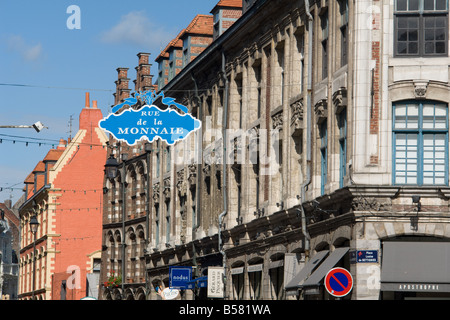 Strada di Lille (Francia) Foto Stock