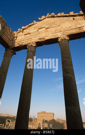 Le rovine romane, Sbeitla, Tunisia, Africa Settentrionale, Africa Foto Stock